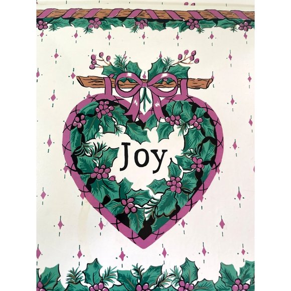 Christmas Placemat Set of 4 Holly Berries and Heart 18" x 11.75" Vintage - Picture 3 of 6